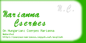 marianna cserpes business card